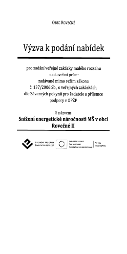 Výzva k podání nabídek