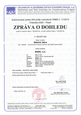 zpráva o dohledu - IZD silniční panely