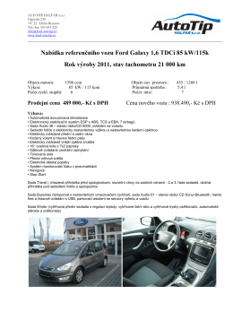 Nabídka referenčního vozu Ford Galaxy 1,6 TDCi - Mazda