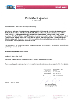 BL - Bezpečné výrobky