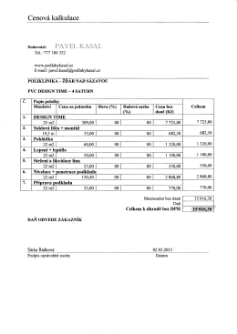cenová nabídka - POLIKLINIKA Žďár nad Sázavou
