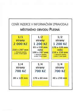 Cen&iacute;k inzerce