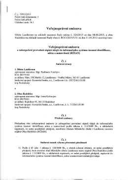 Veřejnopr&aacute;vn&iacute; smlouva s městem Lan&scaron;kroun R&Uacute;IAN