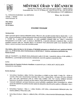 Stavebn&iacute; povolen&iacute;