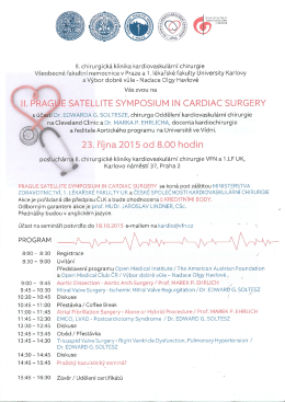 ii. prague satellite symposium in cardiac surgery