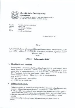 Odolov - rekonstrukce ČOV v areálu věznice