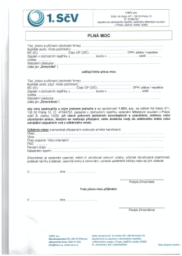 Plná moc 3. osoba