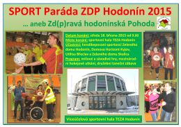 SPORT Paráda ZDP Hodonín 2015