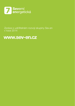 Zpráva o udržitelném rozvoji skupiny Sev.en v roce 2014