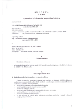 Př&iacute;loha č. 2 -Přezkoum&aacute;n&iacute; hospodařen&iacute;