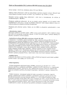 Zápis ze Shromáždění 2015 - Společenství vlastníků Lonkova č