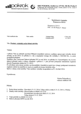 účetní závěra SVJ 2014