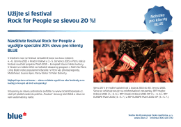 Užijte si festival Rock for People se slevou 20 %!