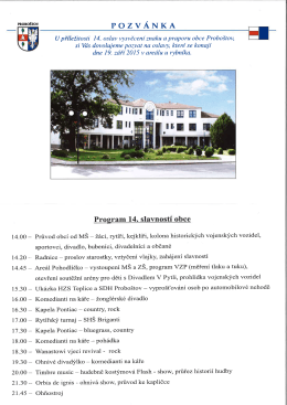 Pozvánka a program