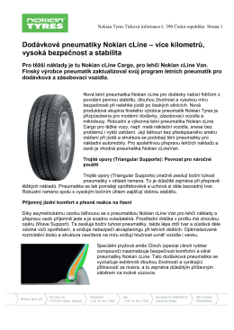 Dodávkové pneumatiky Nokian cLine – více