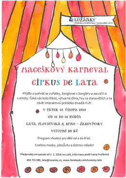 Mace&scaron;kov&yacute; karneval 2016