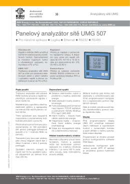 Panelový analyzátor sítě UMG 507