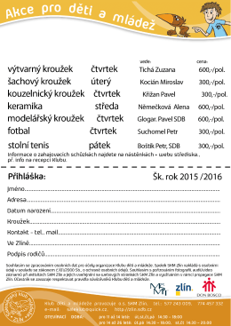 výtvarný kroužek čtvrtek Tichá Zuzana 600,