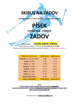 plakát ZDE - Lyžařský areál ZADOV