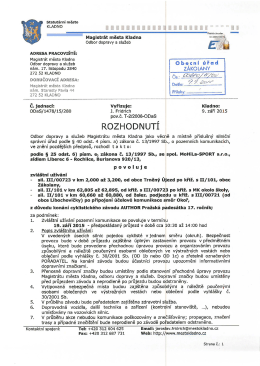 vybran&eacute; m&iacute;stn&iacute; komunikace