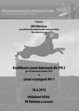 Kvaliﬁkační závod dobrmanů