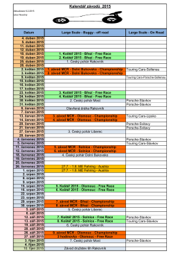 Kalendář závodů 2015
