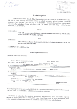 Exekučn&iacute; př&iacute;kaz &ndash; prodej nemovitost&iacute;