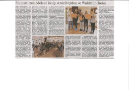 Společn&yacute; pobyt ž&aacute;ků ve Waldm&uuml;nchenu