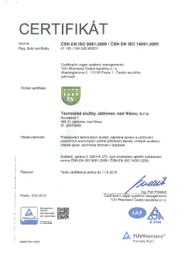 certifik&aacute;t čsn en iso