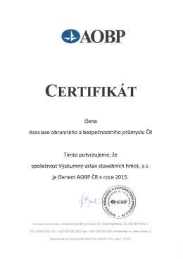 AOBP ČR - Výzkumný ústav stavebních hmot,as