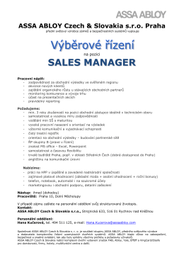 SALES MANAGER