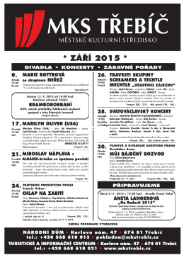 Kulturní akce září 2015