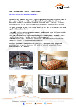 Itálie – Bormio /Santa Caterina - Casa Martinelli http://www.puxtravel