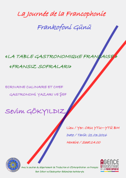La Journée de la Francophonie Frankofoni Günü