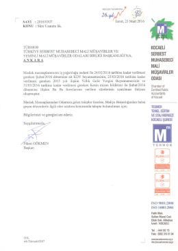 Page 1 EEEE DA 26.yıl % - SAYI : 2016/0307 İzmit, 23 Mart 2016