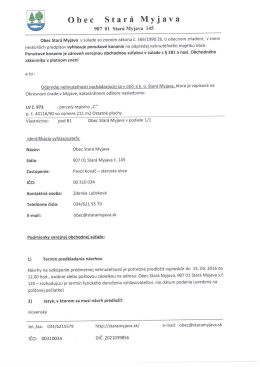 Ponukov&eacute; konanie