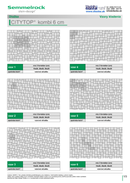 vzory kladenia dlažba Citytop kombi / HaVe-uni