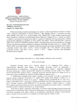 Odluka - Državna komisija za kontrolu postupaka javne nabave