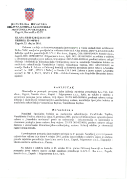 Odluka - Državna komisija za kontrolu postupaka javne nabave