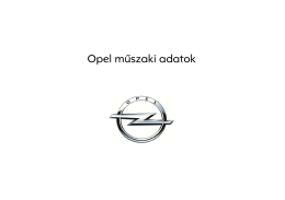 Opel műszaki adatok
