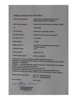 Priloha zaverky + rozvaha 2014 - SVJ Bělehradská 286-293