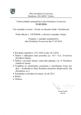 Termín je... - Obec Rostěnice