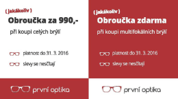 První optika – obroučka za 990,