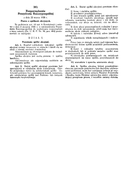 Page 1 383. Rozporządzen&iacute;e Prezydenta Rzeczypospolitej z dnia
