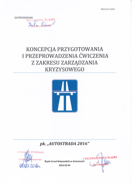 pobierz plik: Koncepcja ćwiczenia Autostrada 2016
