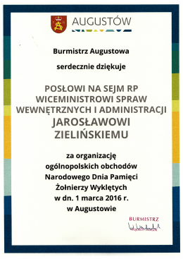 zob. treść podziękowania