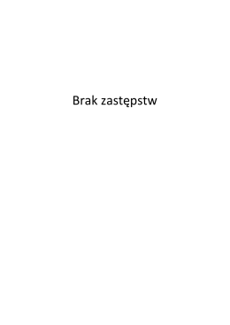 Zastępstwa