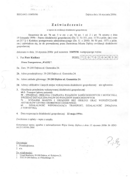Wpis do ewidencji