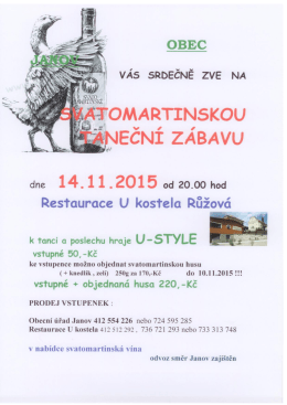 Svatomartinsk&aacute; z&aacute;bava - Janov