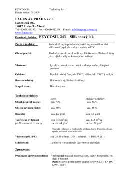 FEYCOSIL 243- Silikonový lak s vysokou tepelnou odolností